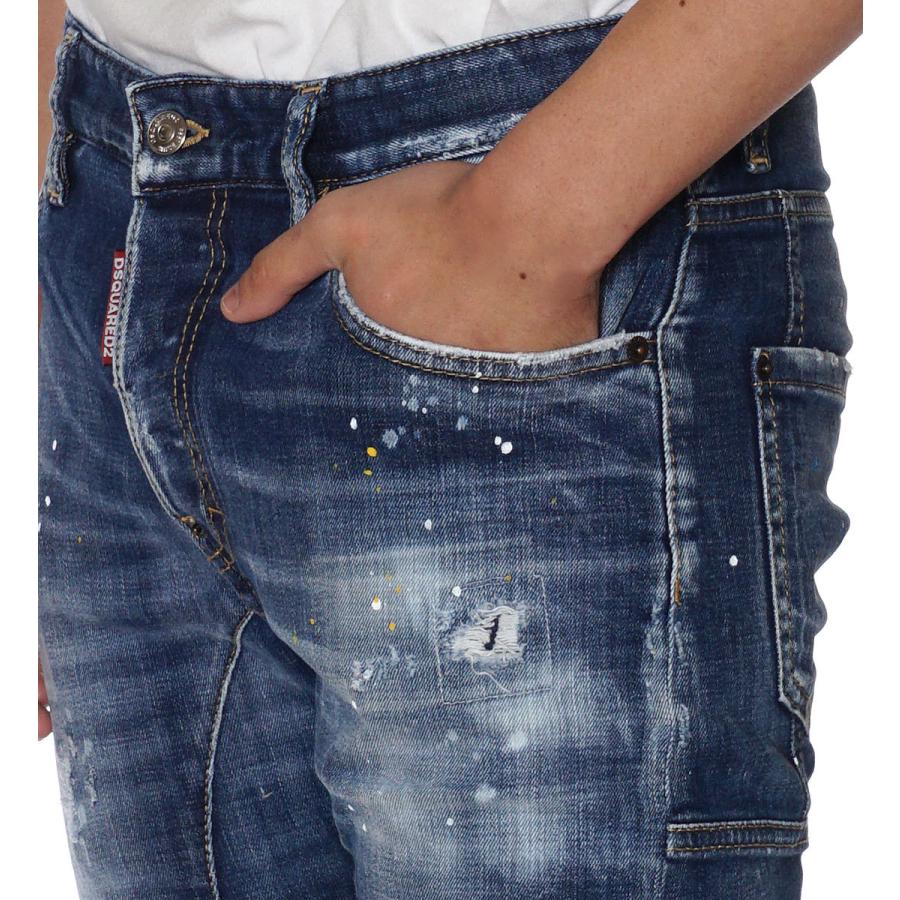 「人气商品」 ディースクエアード DSQUARED2 デニム ジーンズ TIDY BIKER JEAN メンズ ブルー S74LB0957 S30342 【WSO7125090555】(25736円)