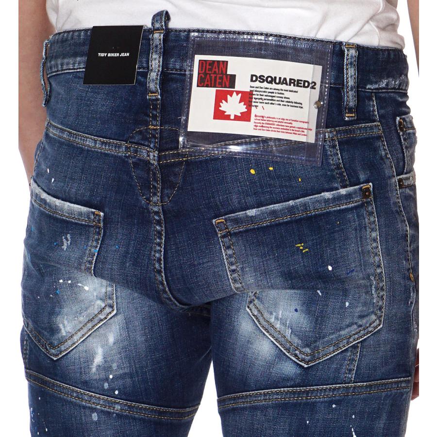 「人气商品」 ディースクエアード DSQUARED2 デニム ジーンズ TIDY BIKER JEAN メンズ ブルー S74LB0957 S30342 【WSO7125090555】(25736円)