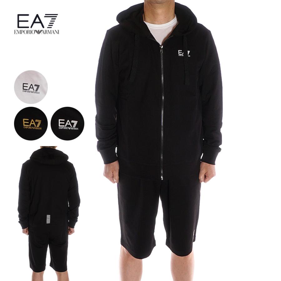 エンポリオアルマーニ セットアップ メンズ スウェット上下 ジップパーカー ハーフパンツ EMPORIO ARMANI EA7