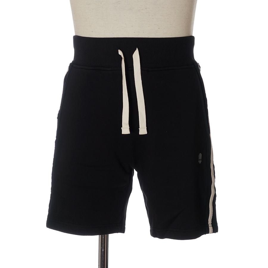 ハイドロゲン セットアップ メンズ HYDROGEN 上下 サイドライン ジップパーカー スウェット ハーフパンツ 股下18cm ハイドロゲン S： 股上33cm