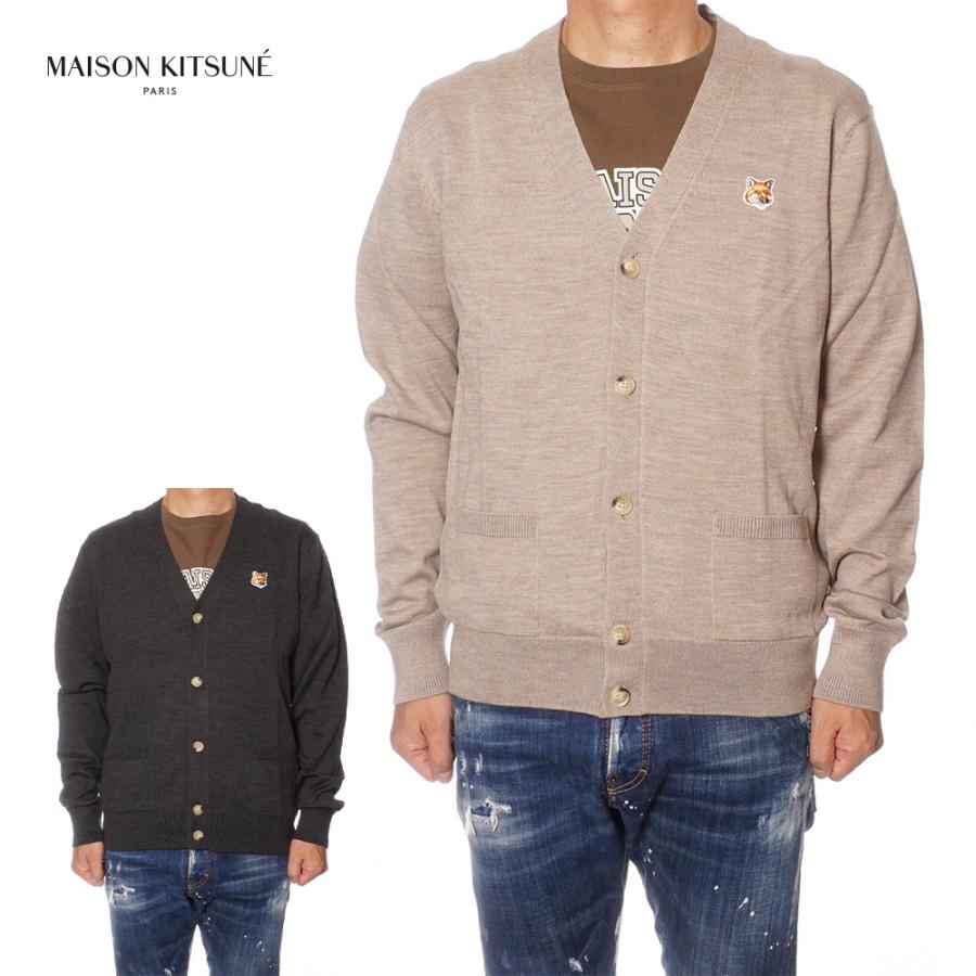 MAISON KITSUNE メゾン キツネ Vネック カーディガン ユニ MAISON KITSUNE メゾン キツネ Vネック カーディガン ユニ