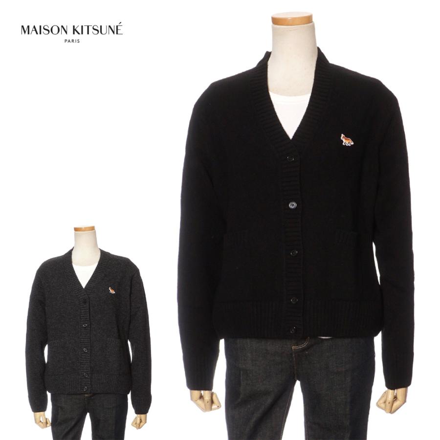 メゾン キツネ MAISON KITSUNE カーディガン レディース ダークグレー