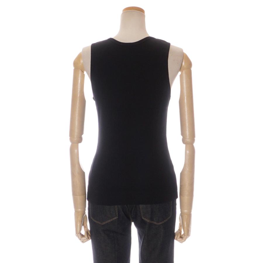 メゾンキツネ リブタンクトップ ブラック XS MAISON KITSUNE メゾンキツネ タンクトップ BABY FOX RIBBED