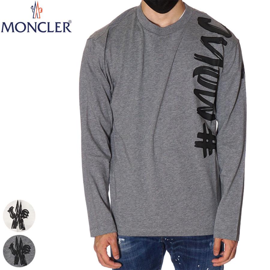 モンクレール グルノーブル MONCLER GRENOBLE ロングTシャツ 長袖 ロンT メンズ アイボリー グレー 097 8D00004 8390T 袖丈 肩幅 着丈 モンクレール グルノーブル GRENOBLE アイボリー グレー 8D00004