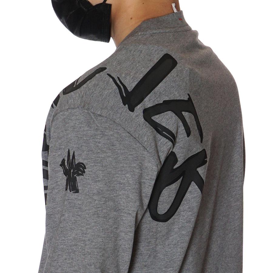 モンクレール グルノーブル MONCLER GRENOBLE ロングTシャツ 長袖 ロンT メンズ アイボリー グレー 097 8D00004 8390T 袖丈 肩幅 着丈 モンクレール グルノーブル GRENOBLE アイボリー グレー 8D00004