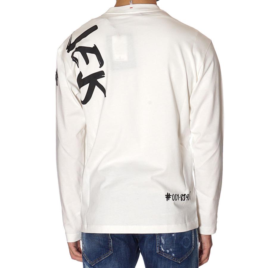 モンクレール グルノーブル MONCLER GRENOBLE ロングTシャツ 長袖 ロンT メンズ アイボリー グレー 097 8D00004 8390T 袖丈 肩幅 着丈 モンクレール グルノーブル GRENOBLE アイボリー グレー 8D00004