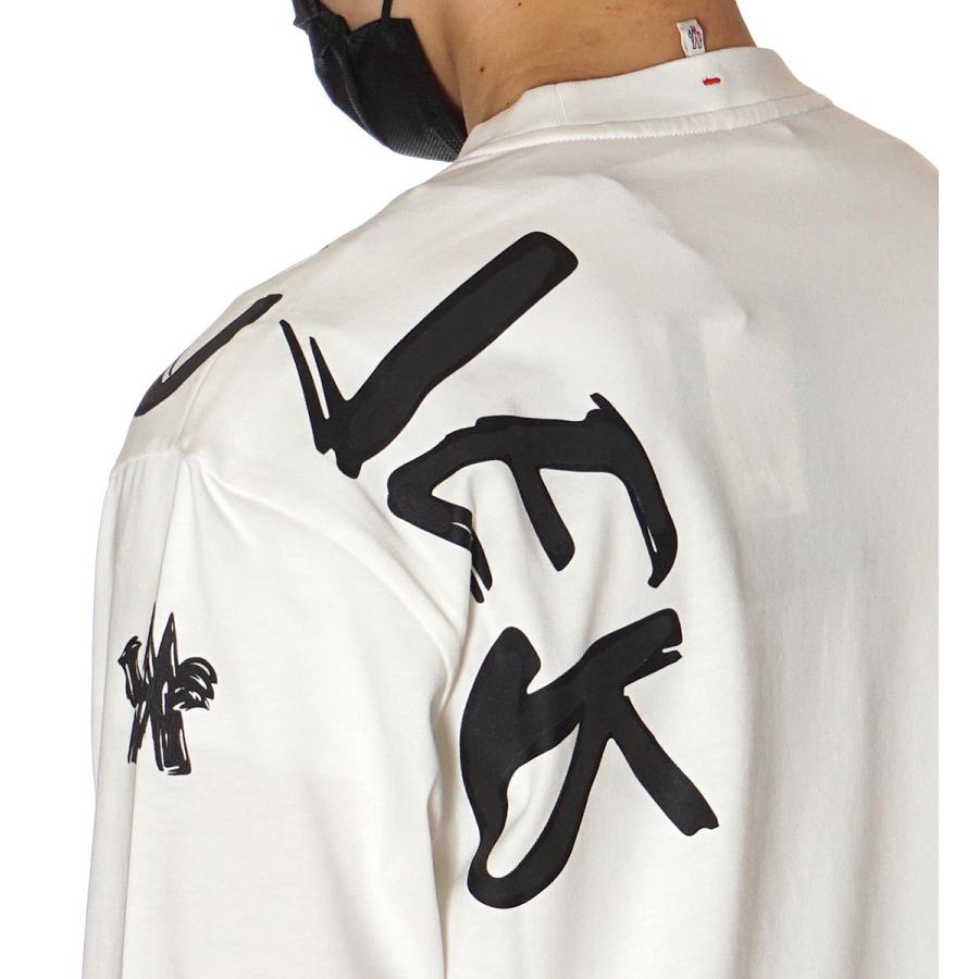 モンクレール グルノーブル MONCLER GRENOBLE ロングTシャツ 長袖 ロンT メンズ アイボリー グレー 097 8D00004 8390T 袖丈 肩幅 着丈 モンクレール グルノーブル GRENOBLE アイボリー グレー 8D00004