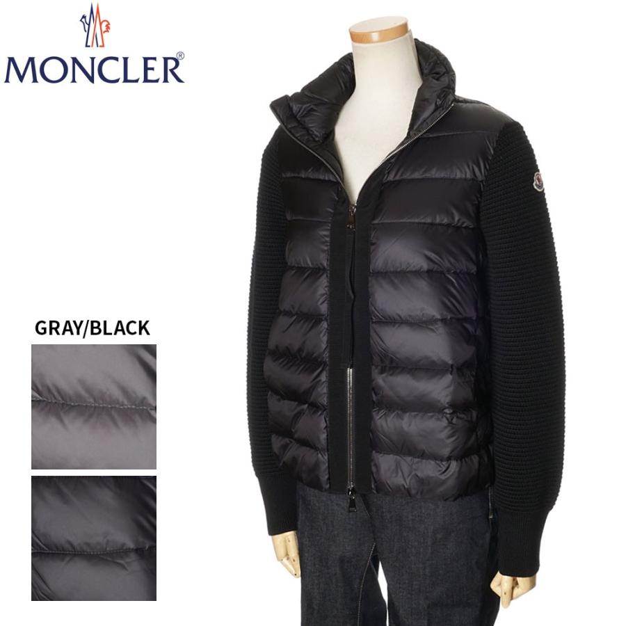 Xsサイズのみ モンクレール Moncler ダウン切り替え ニットジャケット レディース シルバーグレー ブラック 093 018 Cardigan Mow セレクトテイストyahoo 店 通販 Yahoo ショッピング