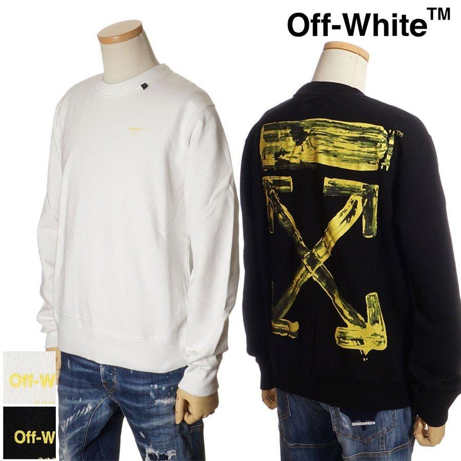 オフホワイト OFF WHITE スウェットトレーナー メンズ ホワイト ブラック OMBA025F19E30010 :owm00002