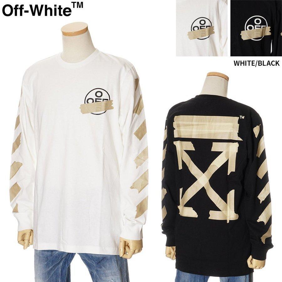 オフホワイト Off White ロングtシャツ 長袖 メンズ テープアロー ホワイト ブラック Omab001r 年春夏新作 Owm セレクトテイストyahoo 店 通販 Yahoo ショッピング