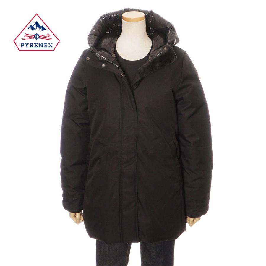 チャロ専用ページ美品　PYRENEX レディースダウンジャケット　ブラック　40 Pyrenex ピレネックスPYRENEX ダウンコート ジャケット