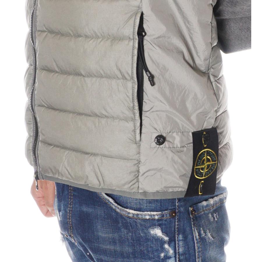 STONE ISLAND ストーンアイランド ダウンベスト メンズ グレー STONE ISLAND ストーンアイランド ダウンベスト メンズ グレー