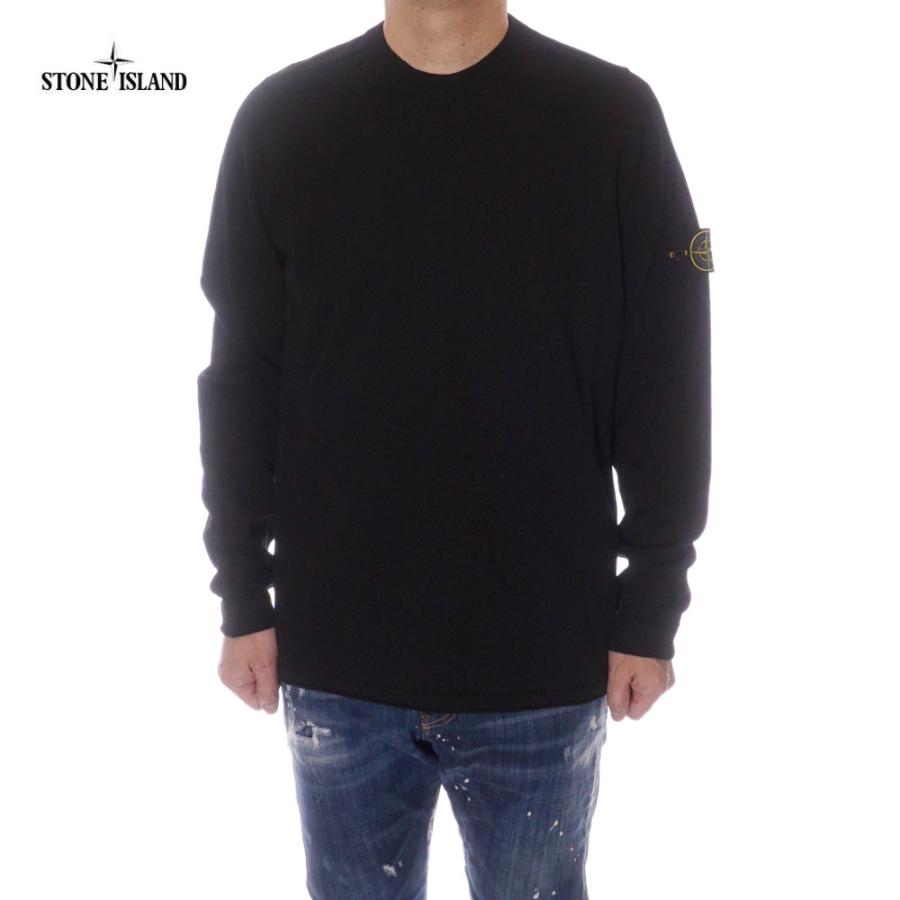 【ストーンアイランド】ニット　セーター　黒　ブラック S STONE ISLAND 並行輸入品 ストーンアイランド コットンニット