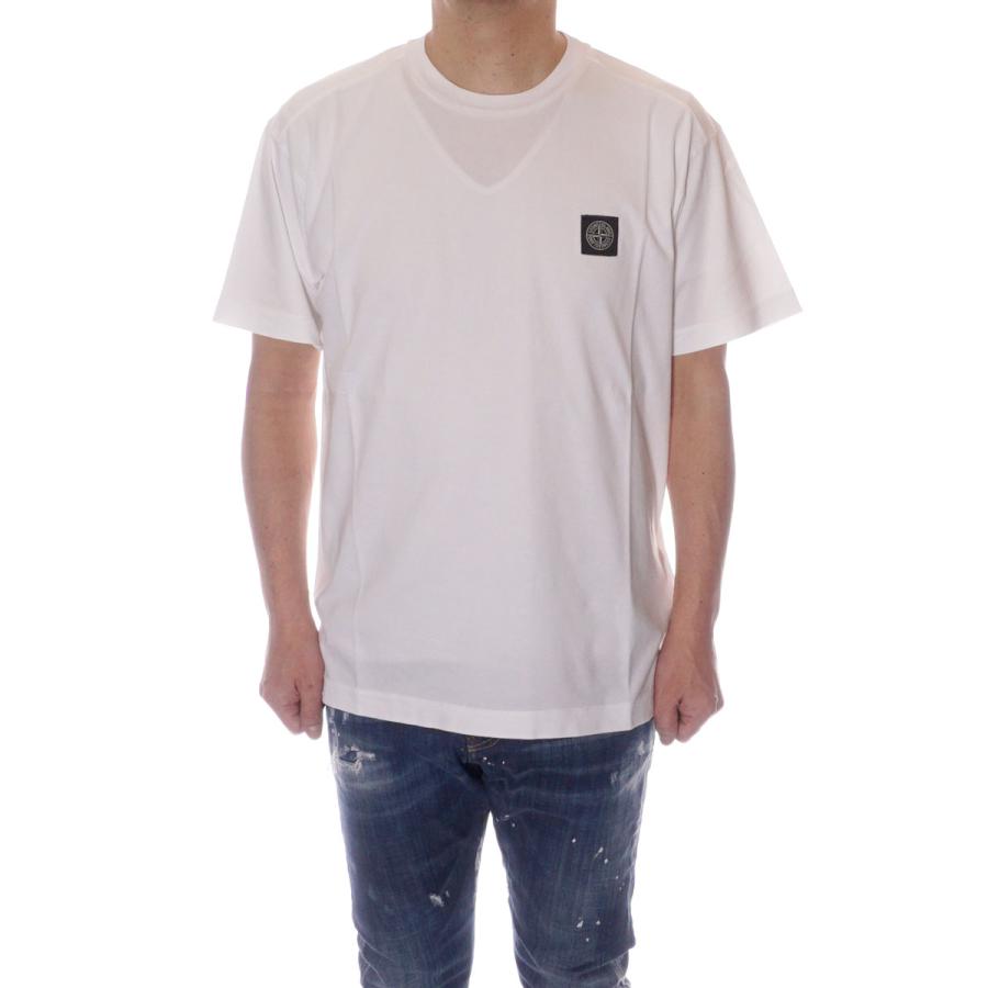 ストーンアイランド 半袖Tシャツ K1S152100039 S0013 V0020 STONE ISLAND ストーンアイランド Tシャツ 半袖 メンズ ホワイト