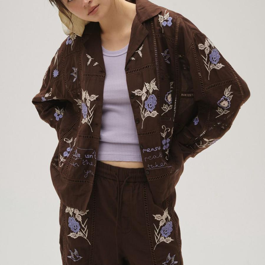 【todayful】エンブロイダリー　パッチワーク　シャツ TODAYFUL Embroidery Patchwork Shirts エンブロイダリーパッチワーク