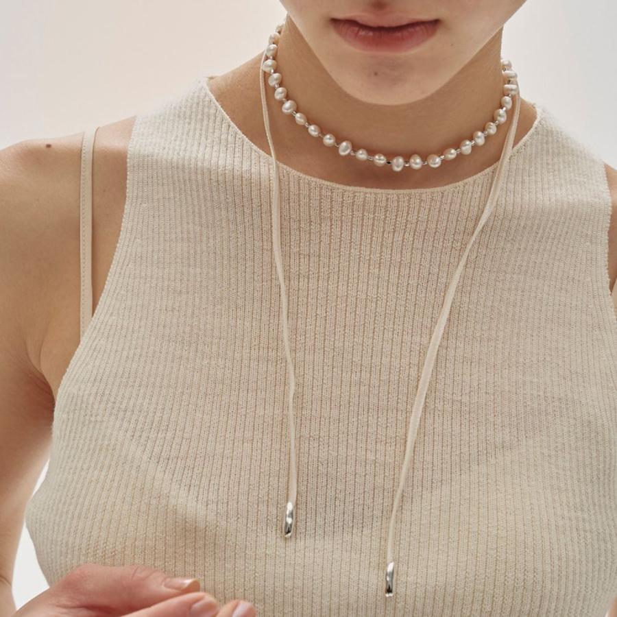 TODAYFUL トゥデイフル Pearl Ribbon Choker パールリボン
