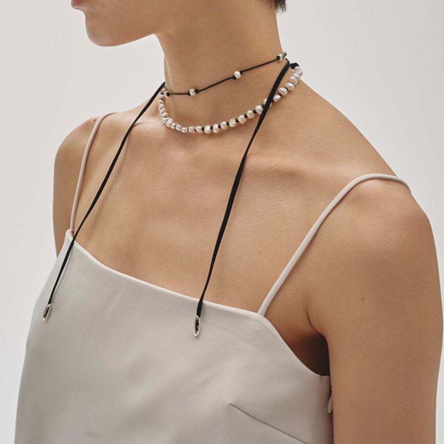 TODAYFUL トゥデイフル Pearl Ribbon Choker パールリボン