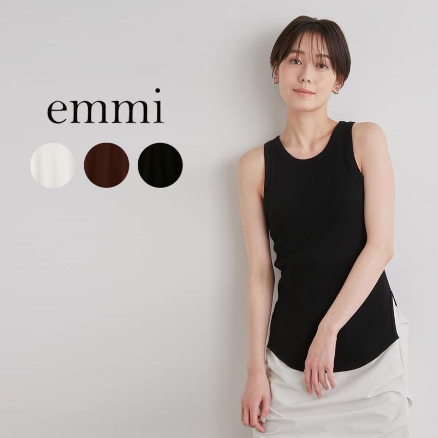 emmi atelier【1】トップスオーバーオールブラック半袖