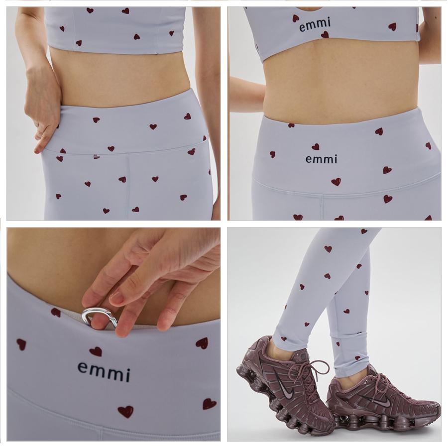 emmi yoga（エミヨガ） エミ ヨガ ハートパターンレギンス UVカット