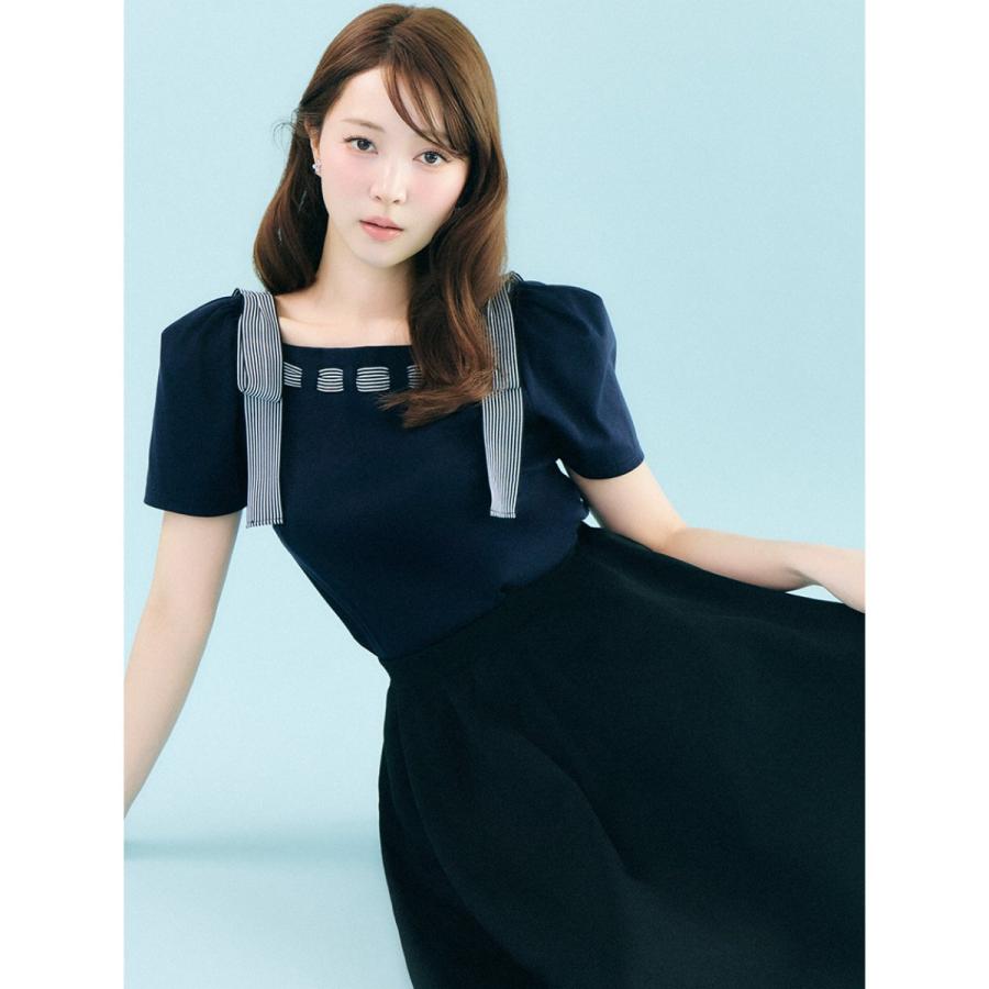 CELFORD（セルフォード） 洗える ショルダーリボンカットソー