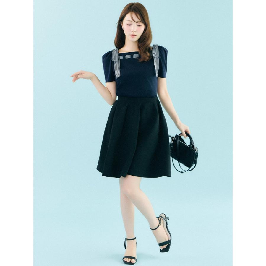CELFORD（セルフォード） 洗える ショルダーリボンカットソー