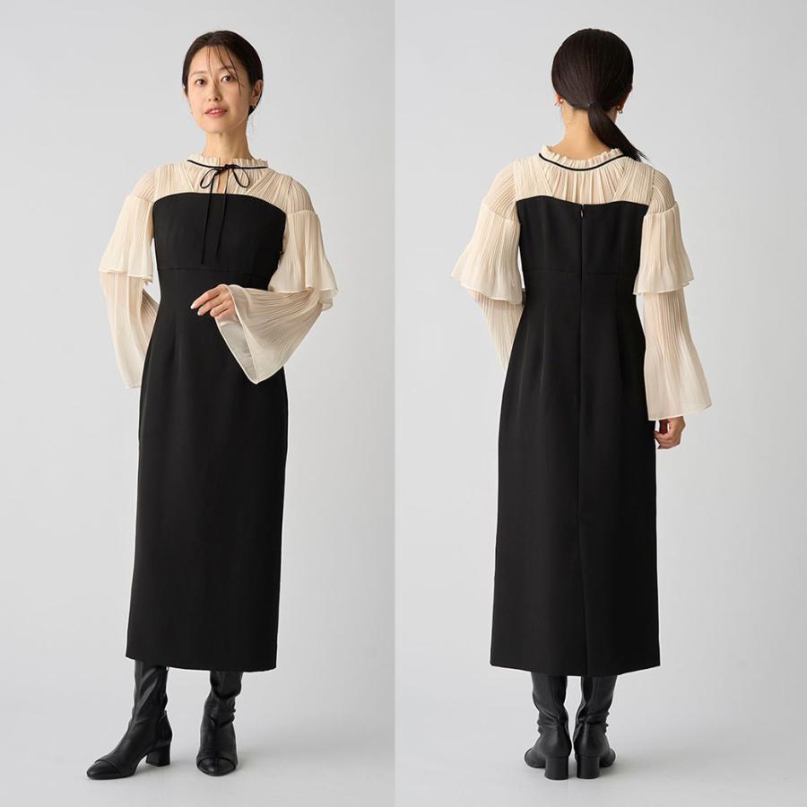 CELFORD ブラック ワンピースドレス 楽天市場】ベルスリーブホールガーメントニットワンピース