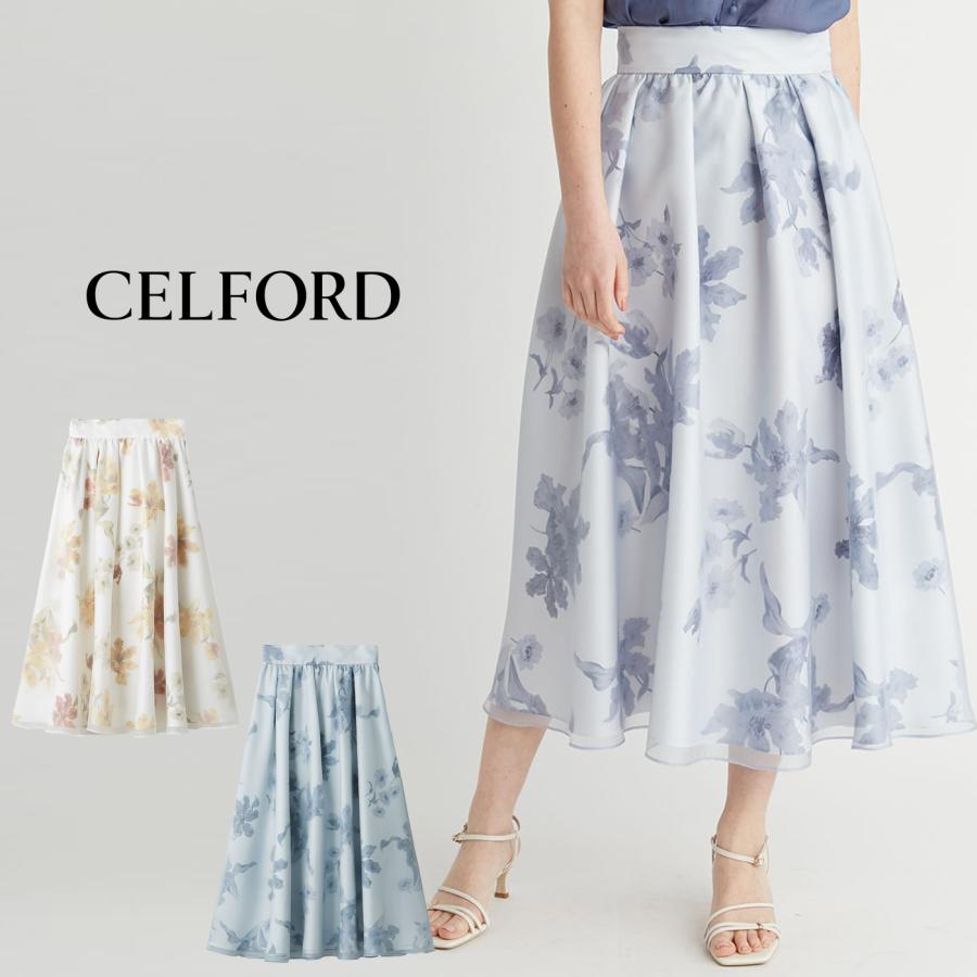 CELFORD（セルフォード） SALE50%OFF フラワープリントフレアスカート