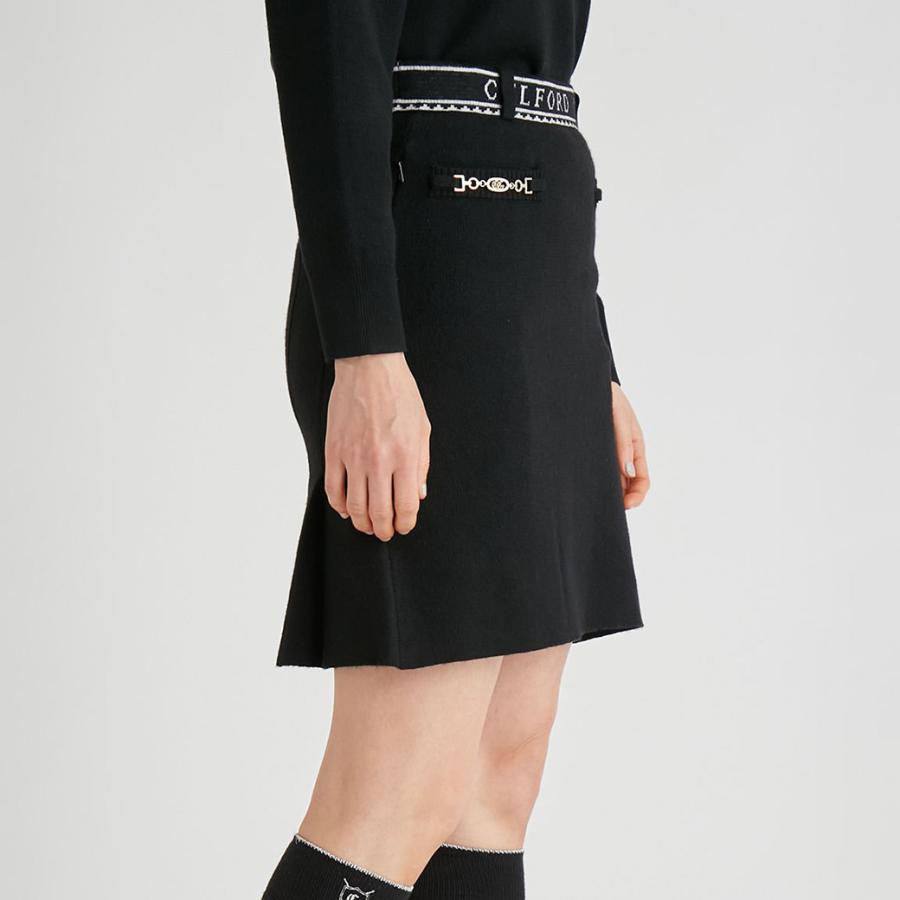 SALE50%OFF CELFORD GOLF ビット付きニットプリーツスカート cwns234034 レディース  ミニスカート ゴルフコーデ ゴルフウェア ショート丈_3