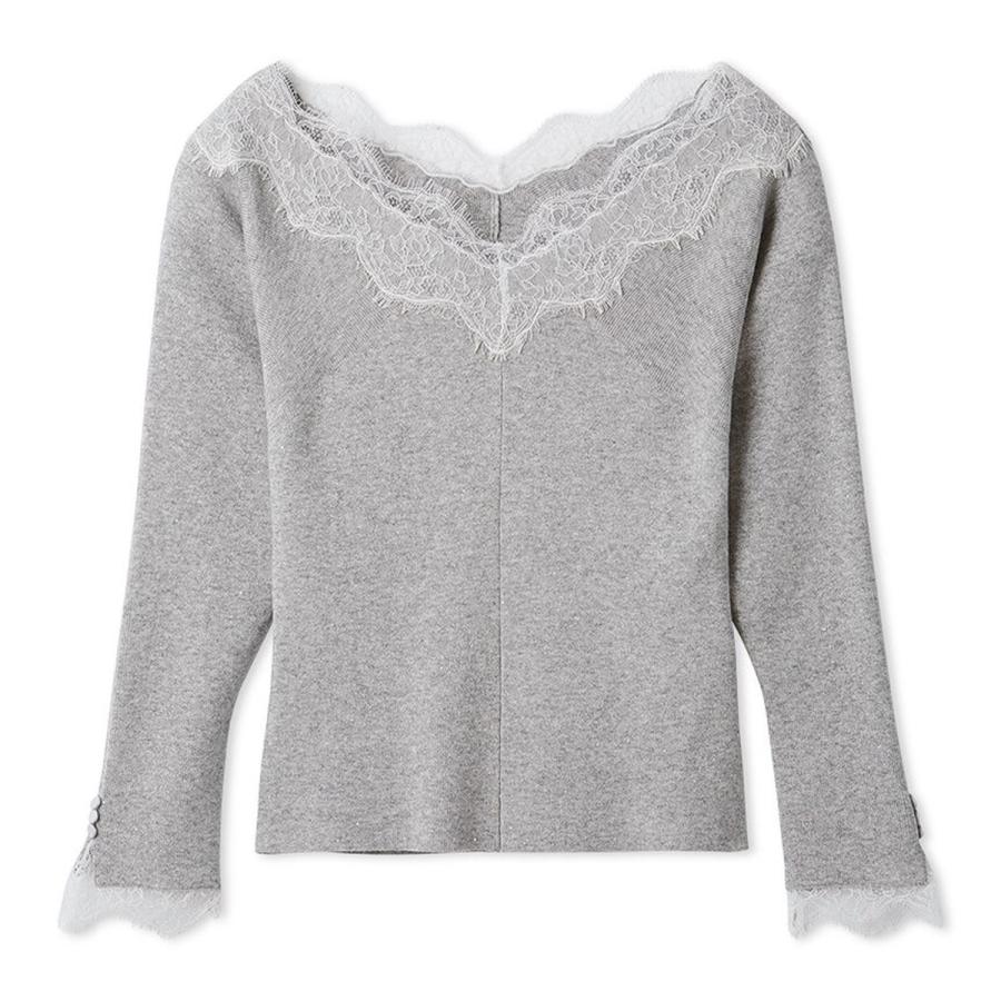 CELFORD セルフォード レーストリムリブニットプルオーバー cwnt255077 ドルマンスリーブ レディース 2025冬 CELFORD（セルフォード） レーストリムリブニットプルオーバー