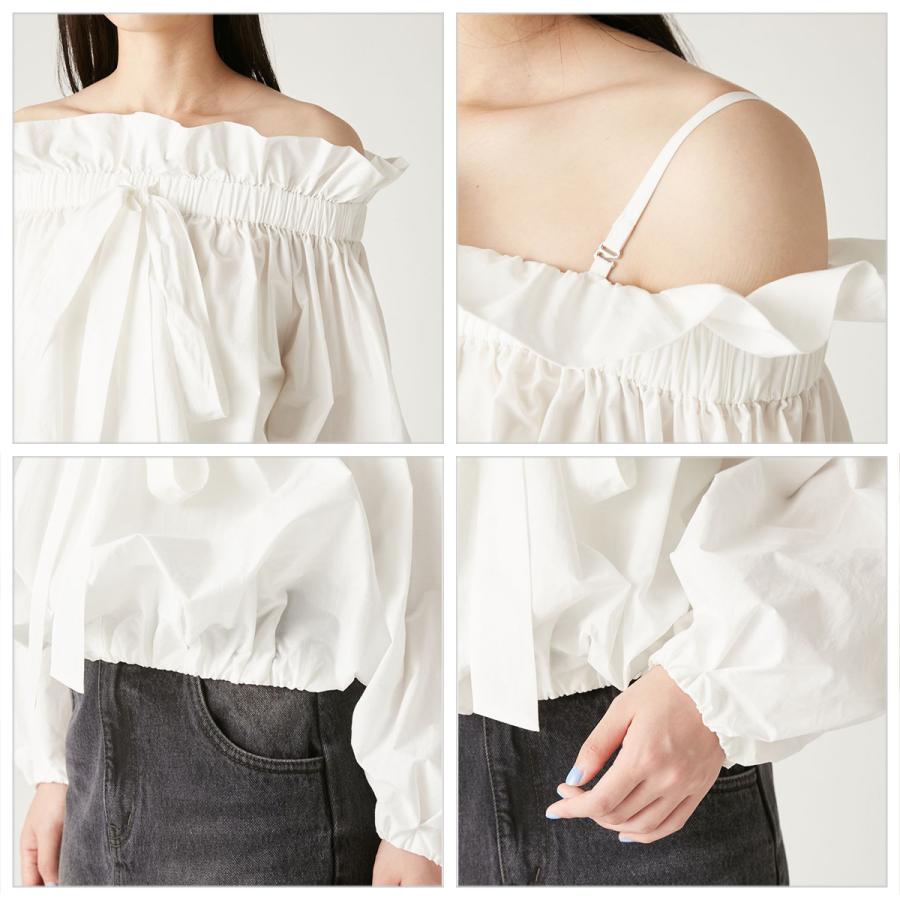 フレイアイディー　オフショルパフスリーブブラウス 3wayオフショルパフスリーブブラウス／ウォッシャブル（シャツ