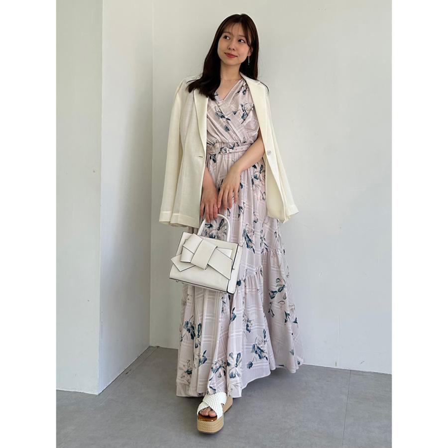 未使用タグ付 フレイアイディー カシュクールプリントワンピース