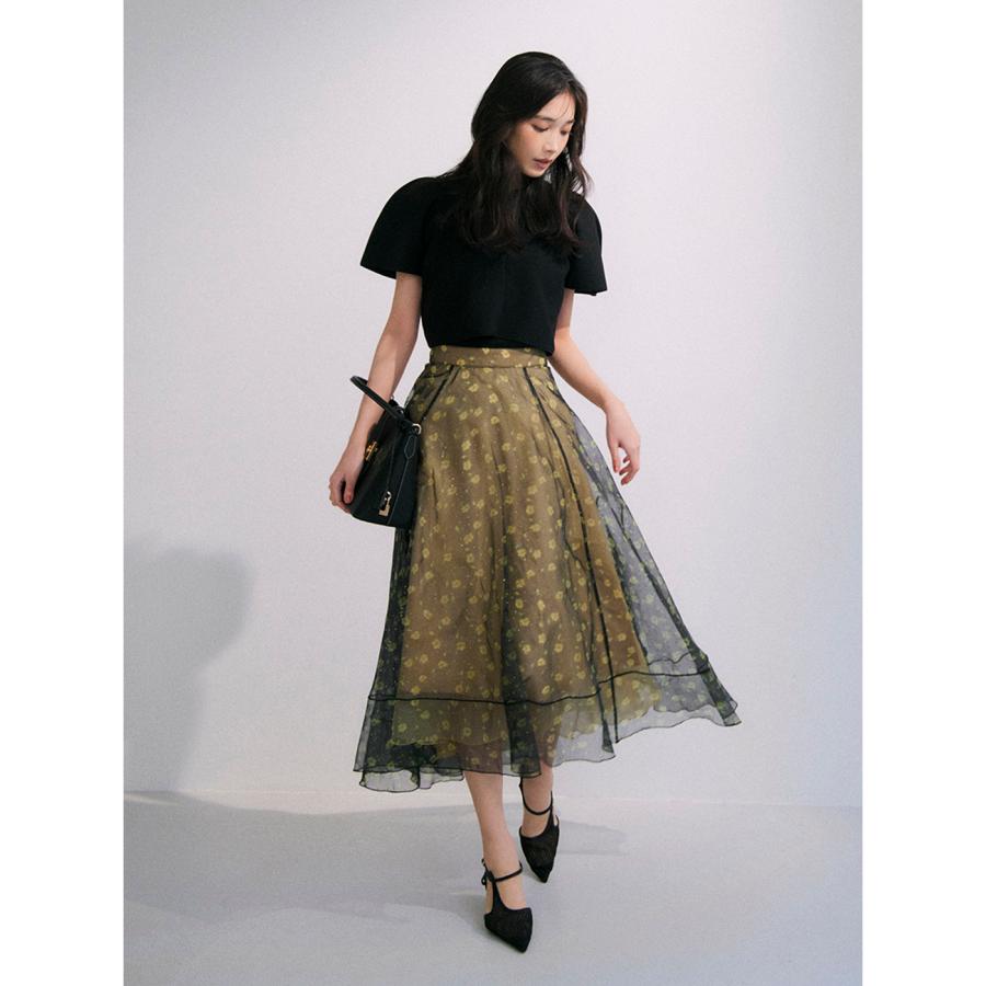 FRAY I.D（フレイ・アイディー） SALE50%OFF グリッターフラワーシアー