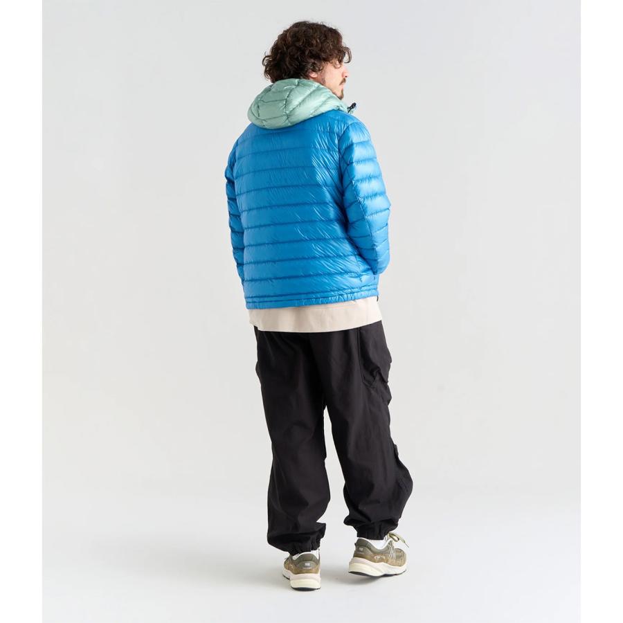 DIESEL ノーカラー ライトダウンジャケット ネイビー パーカーとの重ね着◎ THE NORTH FACE（ザ ノースフェイス） ノースフェイス EXビレイヤー