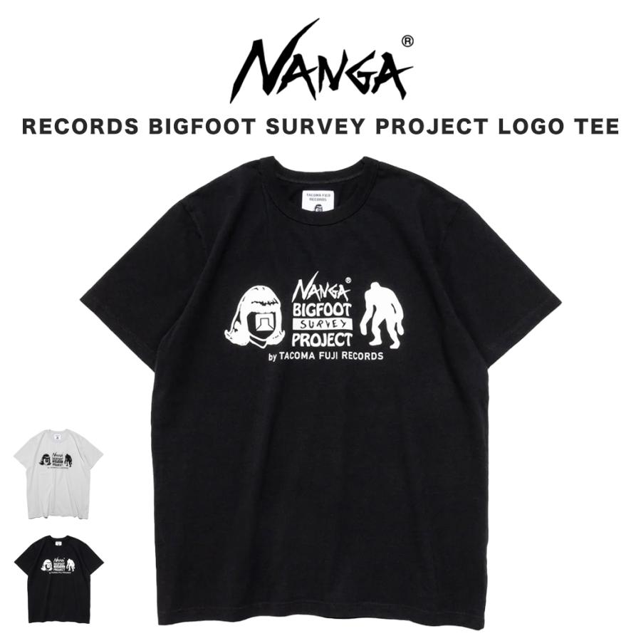 NANGA ナンガ NANGA×TACOMA FUJI RECORDS BIGFOOT SURVEY PROJECT LOGO TEE ユニセックス コラボ 半袖 | NANGA