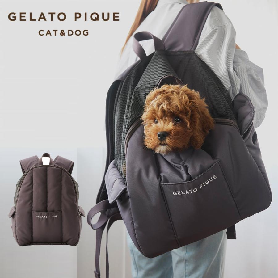 ジェラートピケ CAT&DOG リュックキャリー pagb249096 ジェラピケ ペットバッグ キャリーバッグ 犬用バッグ 猫用バッグ 小型犬 3~4kg前後用 gelato pique