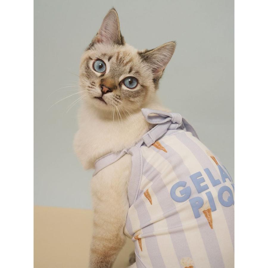 gelato pique（ジェラートピケ） CAT&DOG 接触冷感 ストライプ柄