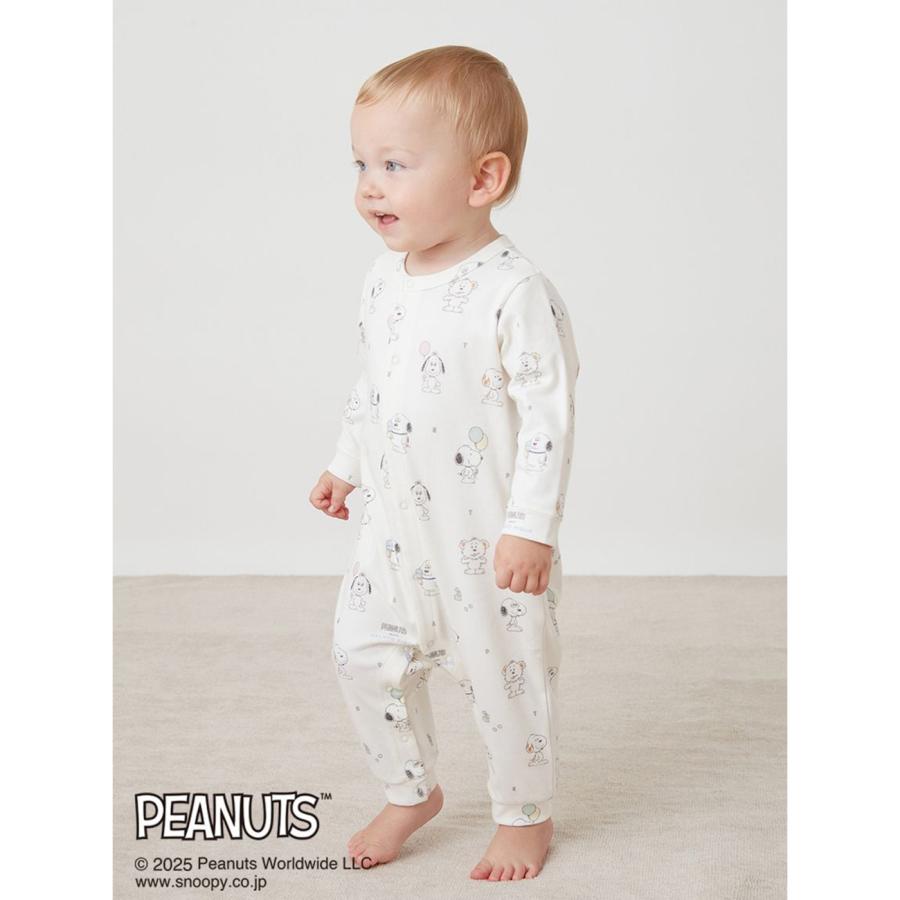 gelato pique スヌーピー　即完品 スヌーピー SNOOPY ベビー パイル ロンパース オールインワン