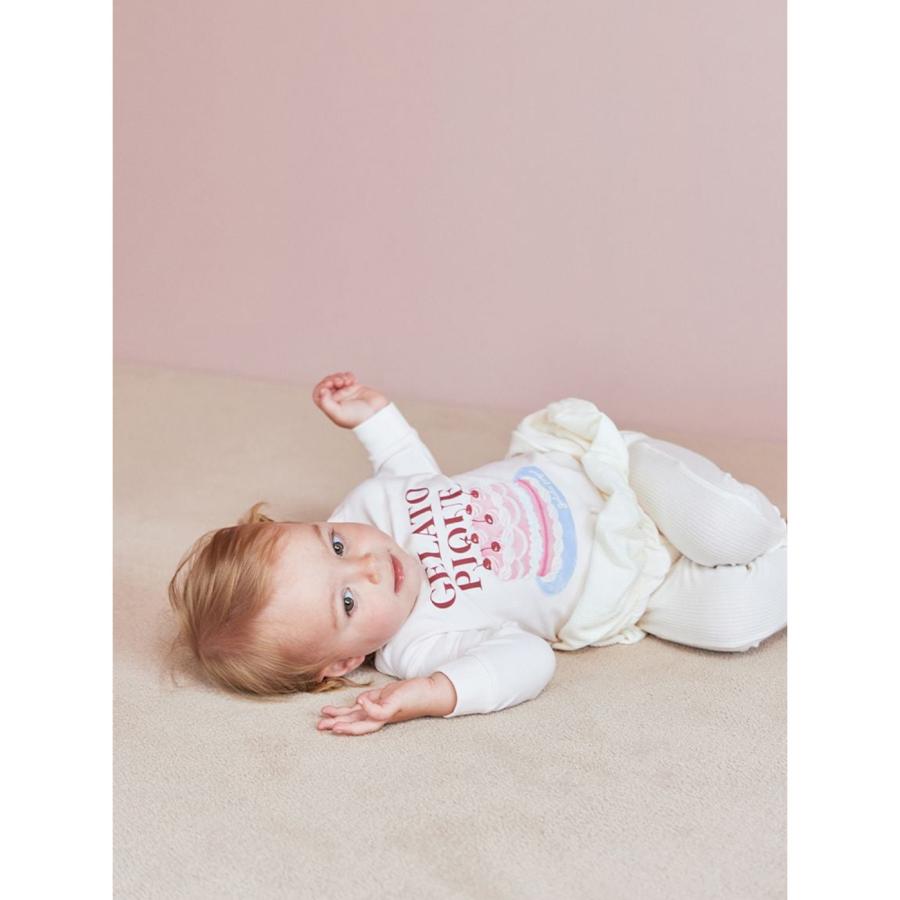 ジェラートピケ BABY ケーキモチーフロンパース＆スタイ 女の子 gelato