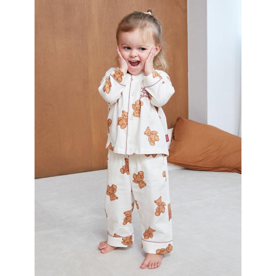 gelato pique（ジェラートピケ） ベビー HOLIDAY ベア柄ネルシャツ