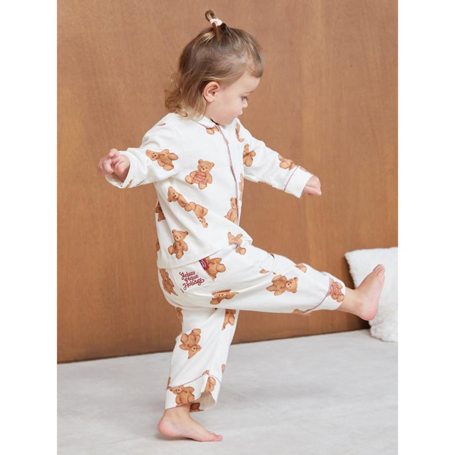 gelato pique（ジェラートピケ） ベビー HOLIDAY ベア柄ネルシャツ