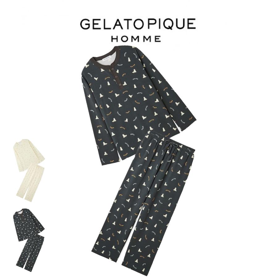 gelato pique ジェラートピケ オム HALLOWEEN TRICK GHOST柄ロンT&