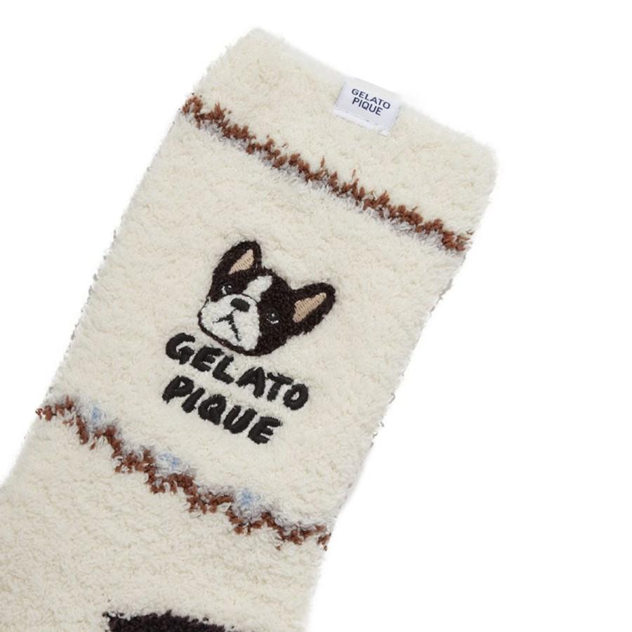 gelato pique（ジェラートピケ） オム パウダーDOG刺繍ソックス