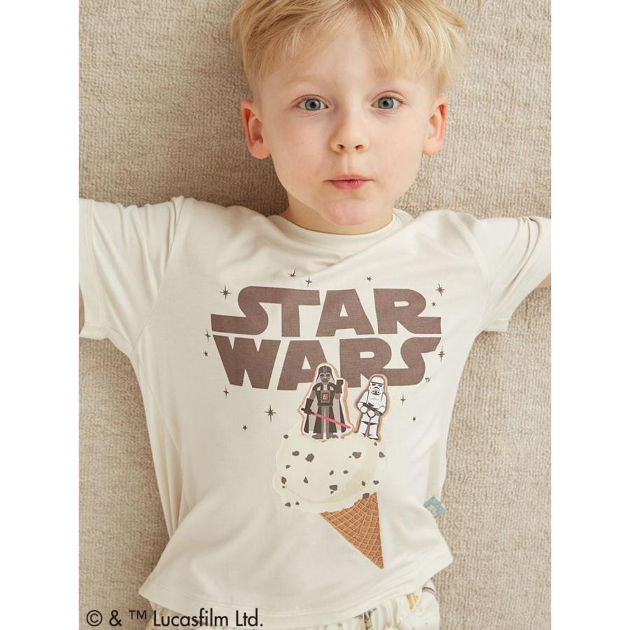 【新品】ジェラートピケSTAR WARSワンポイントTシャツ&総柄ショートパンツ gelato pique（ジェラートピケ） キッズ KIDS STAR WARS ワンポイントT