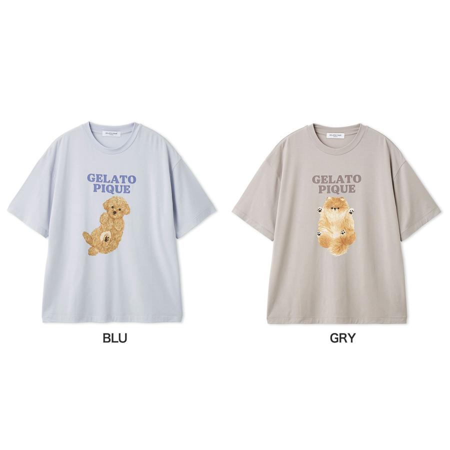 gelato pique（ジェラートピケ） オム ドッグワンポイントTシャツ