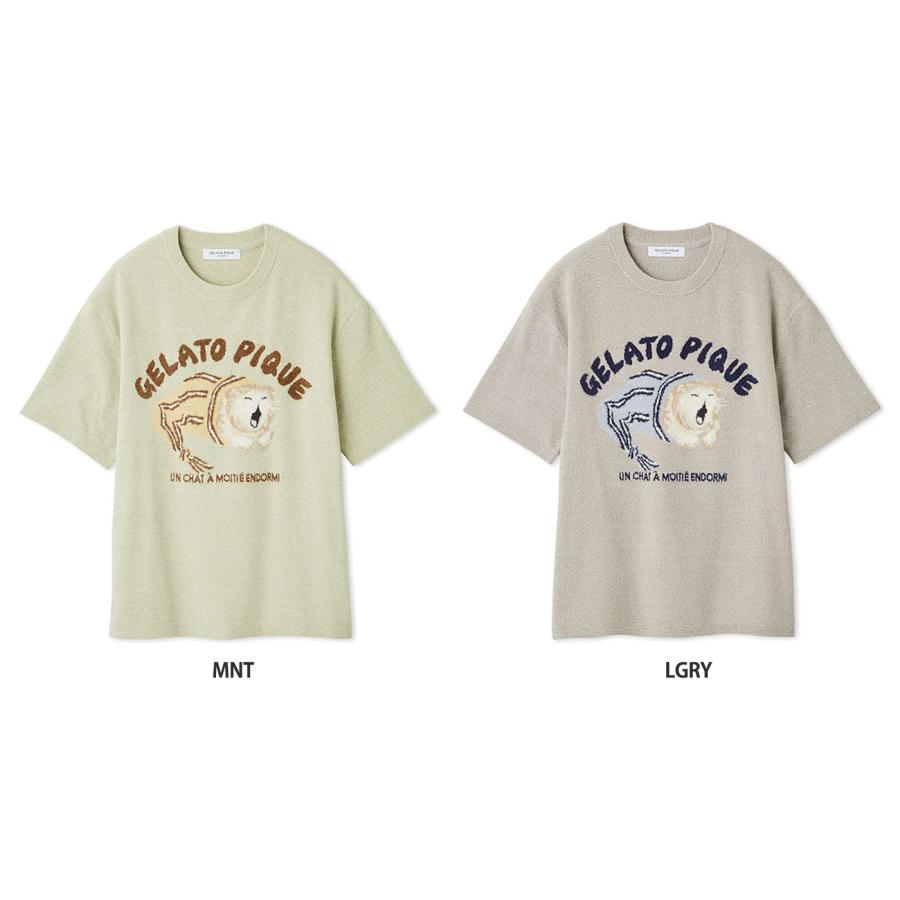gelato pique（ジェラートピケ） オム sleeping cat ジャガードプル