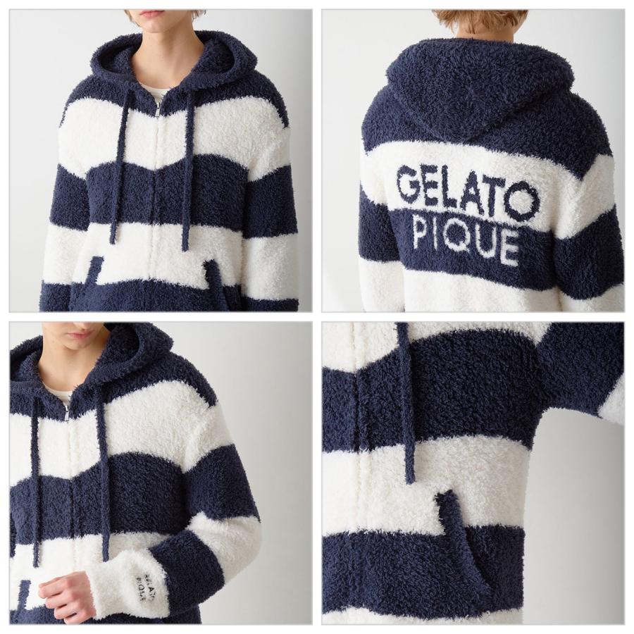 gelato pique（ジェラートピケ） オム ジェラート2ボーダーパーカー