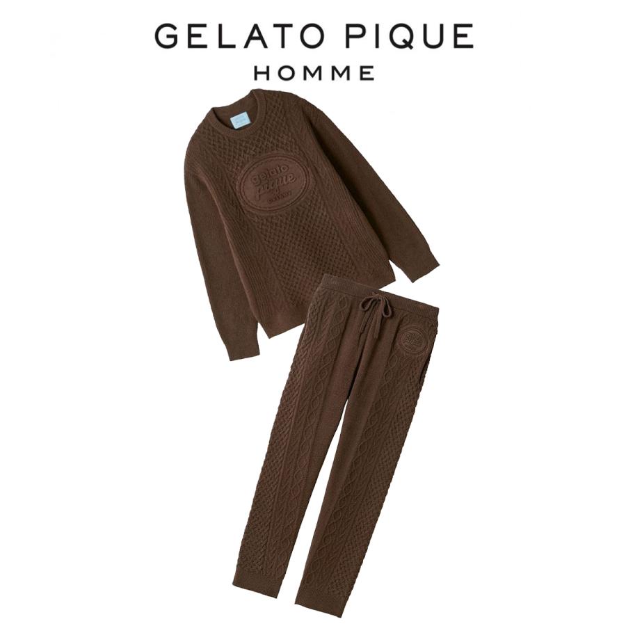 piquéルームウェア 10th❣️ gelato pique（ジェラートピケ） オム Valentine アランプルオーバー