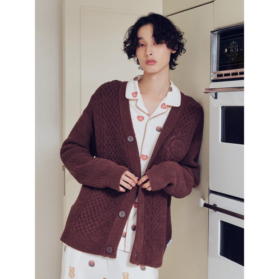 ジェラートピケ ルームウェアセット ベア 上下 ボルドー バーガンディ