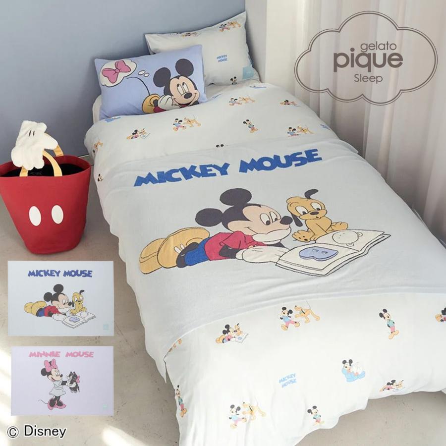 ジェラートピケ ディズニーコラボ チップ&デール 掛け布団カバー 枕カバー 2点 gelato pique(ジェラート ピケ)「Disney CHIP 'N DALE