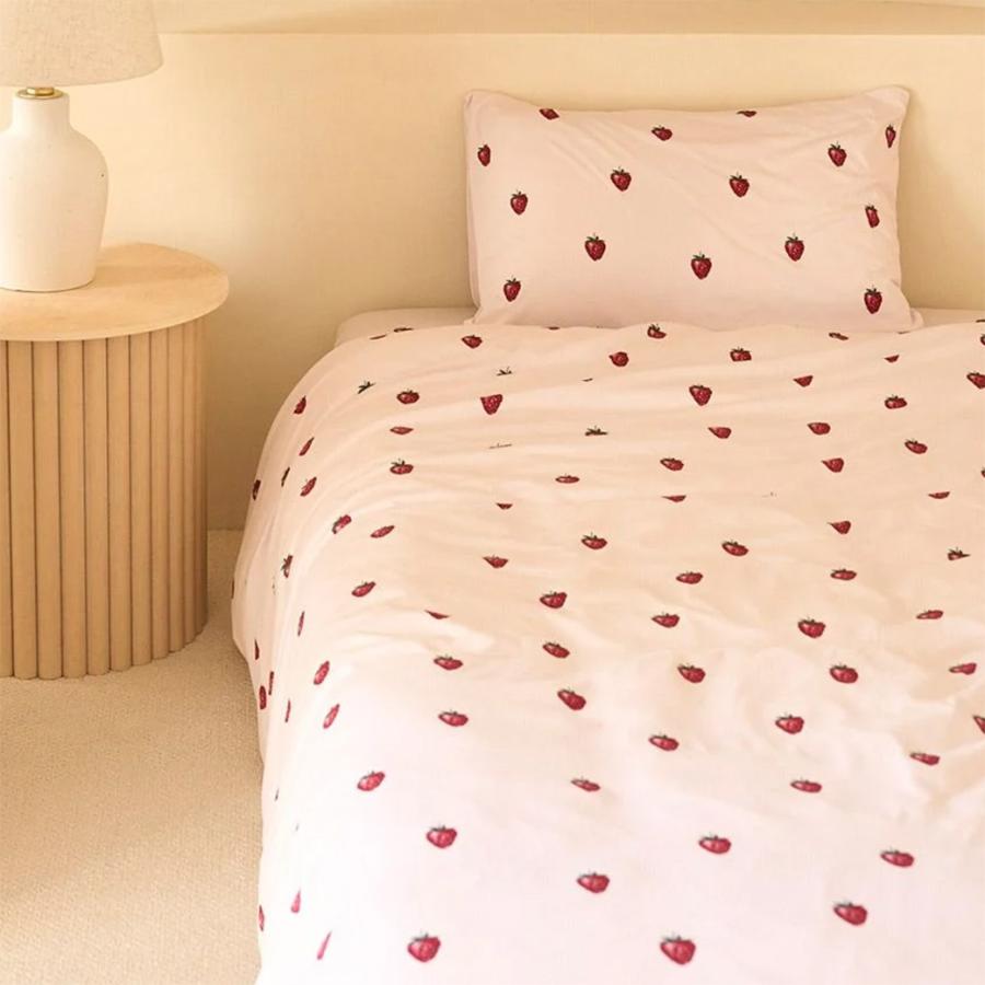 gelato pique（ジェラートピケ） Sleep ストロベリー柄3点セット